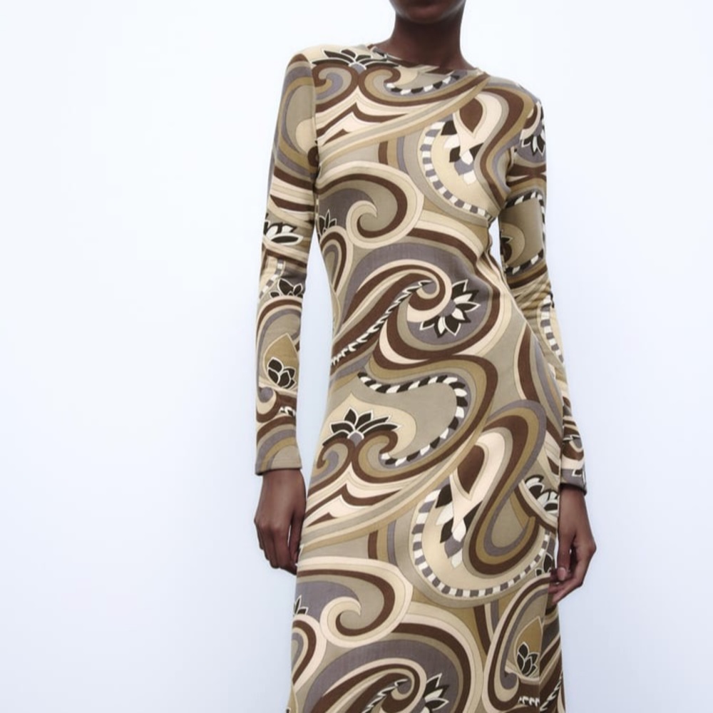 Zara Woman Printed Dress - Picture 5 of 7